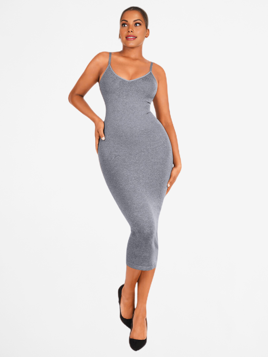 CRYSTAL - Shaping Dress - GRAY / XS/S - CURV QUEEN