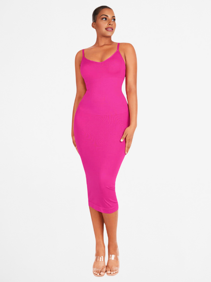CRYSTAL - Shaping Dress - NEON PINK / XS/S - CURV QUEEN
