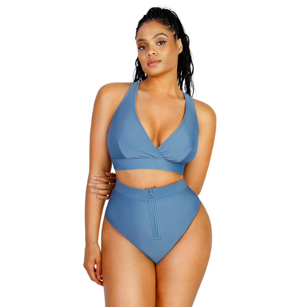 SCARLETT TOP - Shapewear Bikini - PASTEL BLUE / S - CURV QUEEN